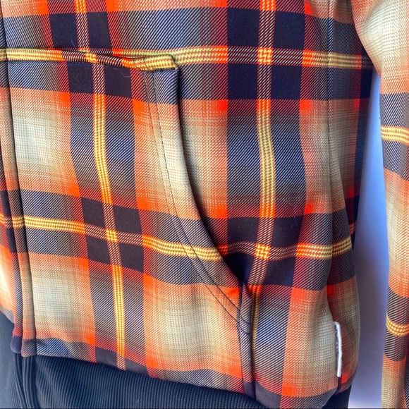 Burton Dry Ride Full Zip Scoop Hoodie Plaid Fleece Lined Women’s Size Small - Picture 7 of 16